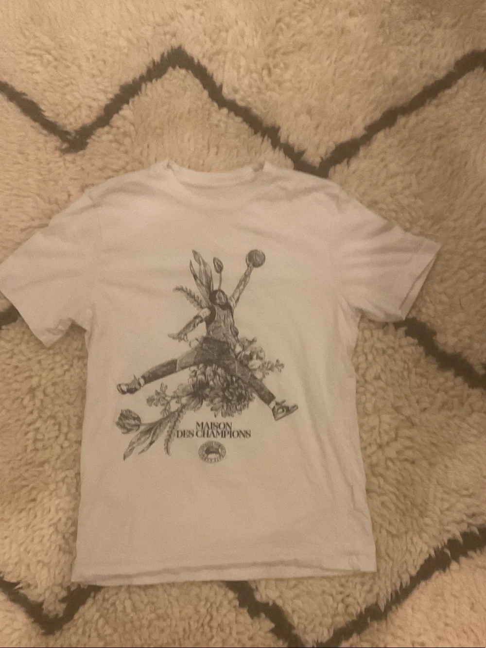 Jordan White Mens Short-Sleeve Graphic Tee